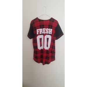 Red and Black Flannel Overshirt Cardigan